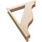 Ekena Millwork 5 1/2-in W x 32-in D x 44-in H Funston Slat Rough Cedar Woodgrain TimberThane Outlooker, Primed Tan OUTUR055X32X44FST24RCPR - alternate 3